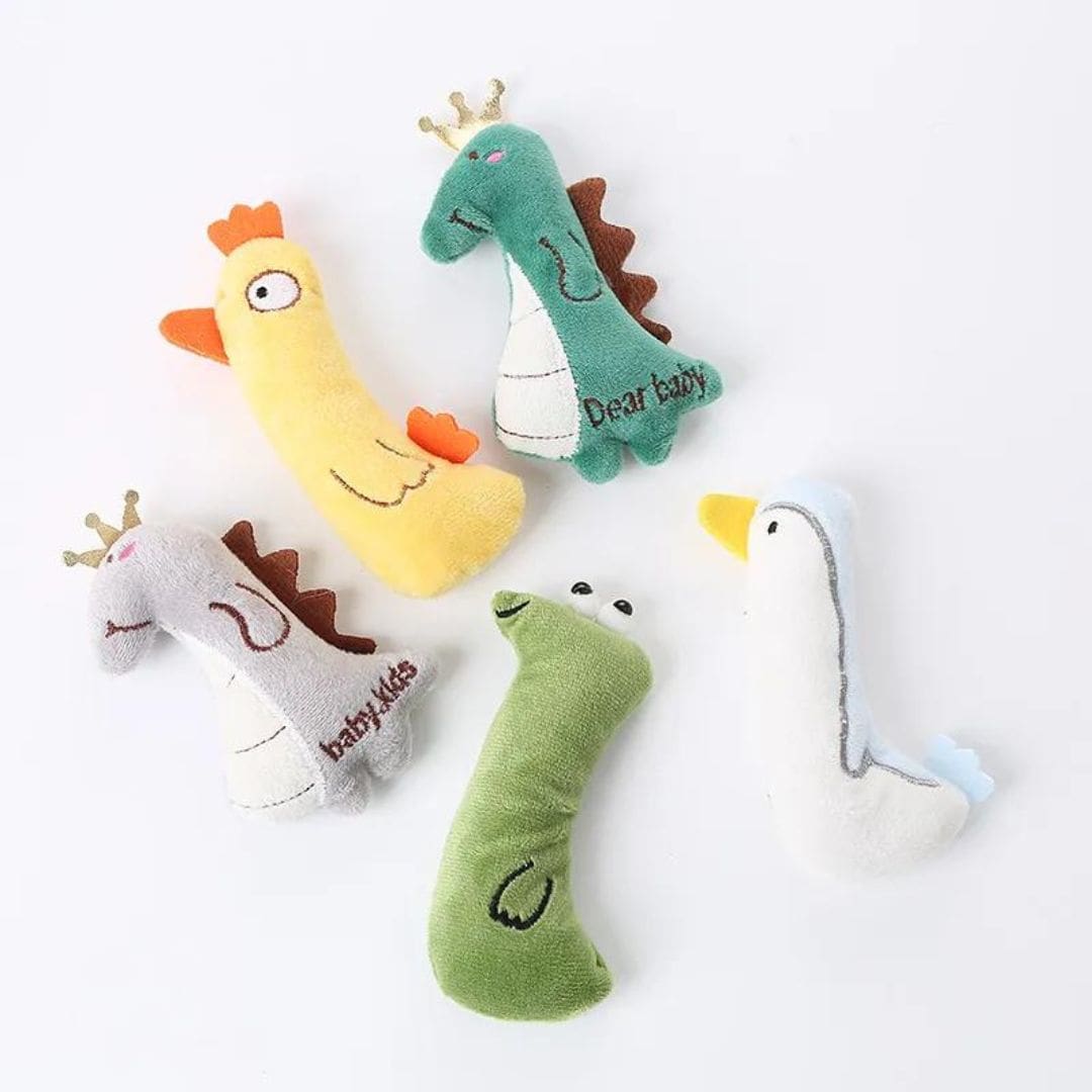 Mini Plush Cat Toys Soft Interactive Pet Stuffed Animals