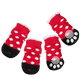 Christmas Dog Socks Holiday Pet Stockings for Dogs Warm Cozy Paw Protectors