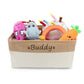 Personalized Pet Storage Basket Customizable Organizer for Dogs and Cats
