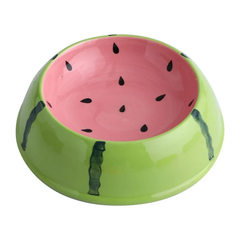 Small Ceramic Dog and Cat Bowl Fruit Edition Premium Pet Feeding Dish