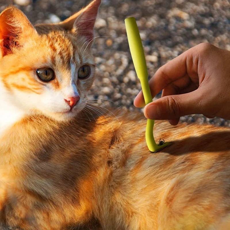 Plastic Tick Remover Tool for Dogs and Cats Pet Grooming