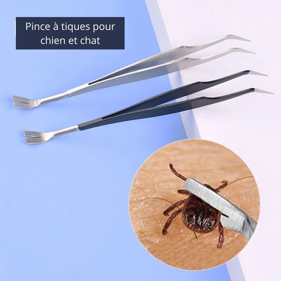 2-in-1 Tick Remover Tool for Dogs and Cats Pet Grooming Kit