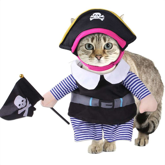 Pirate Costume for Cats and Dogs - Set of 2 Pet Outfits