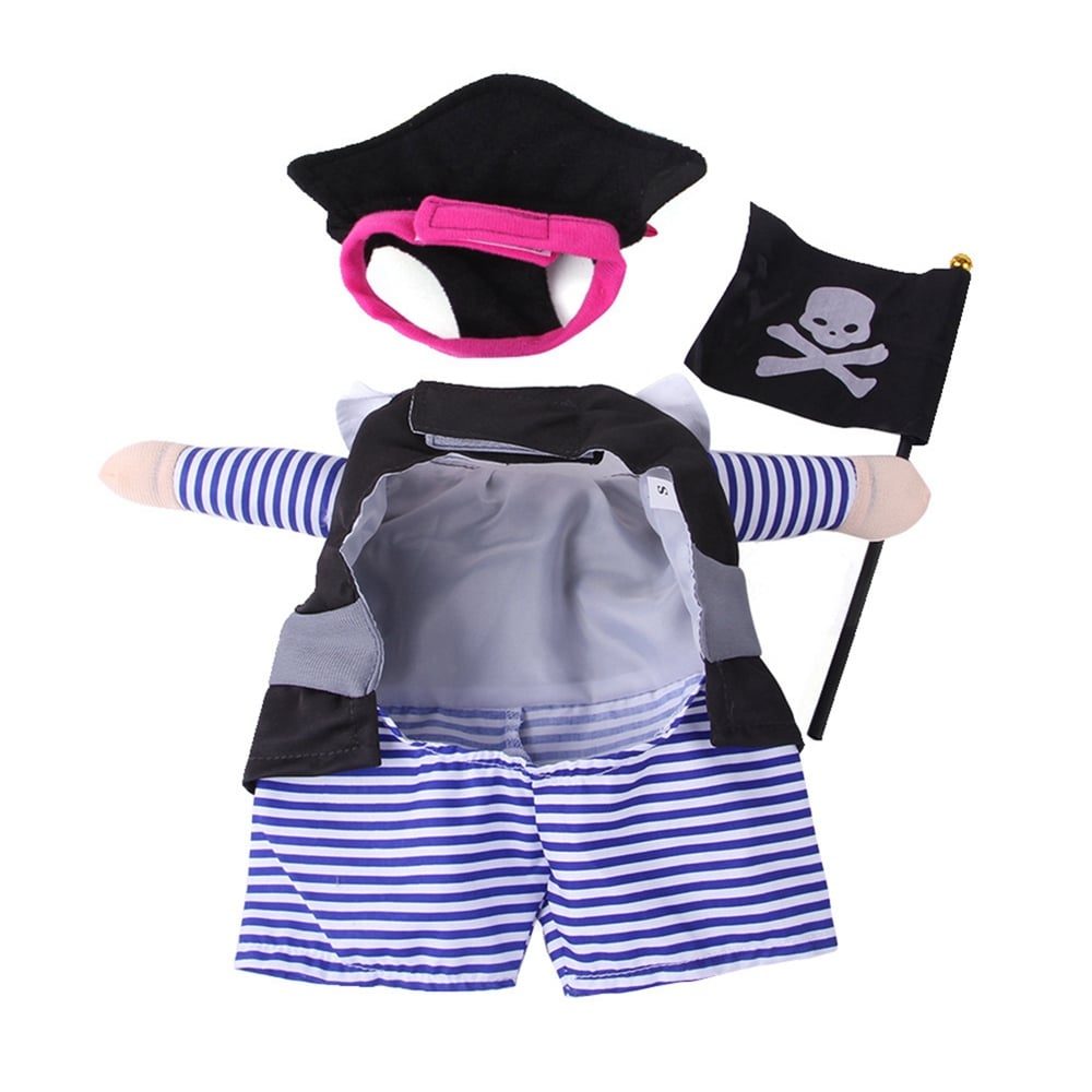 Pirate Costume for Cats and Dogs - Set of 2 Pet Outfits